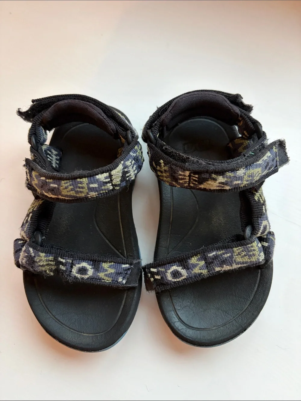 Teva Kids Black Sandals with Patterned Straps